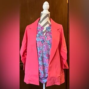 NWT Dear Scarlett Spring Strawberry (Coral) Blazer